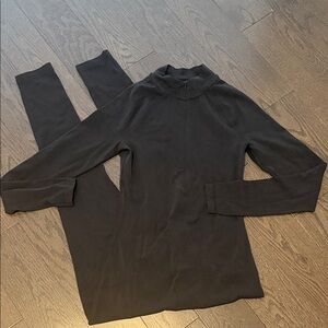 TNA black butter long sleeve jumpsuit Small